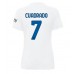 Tanie Strój piłkarski Inter Milan Juan Cuadrado #7 Koszulka Wyjazdowej dla damskie 2023-24 Krótkie Rękawy
